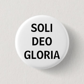 Soli Deo (Schwarzes auf Weiß) Button