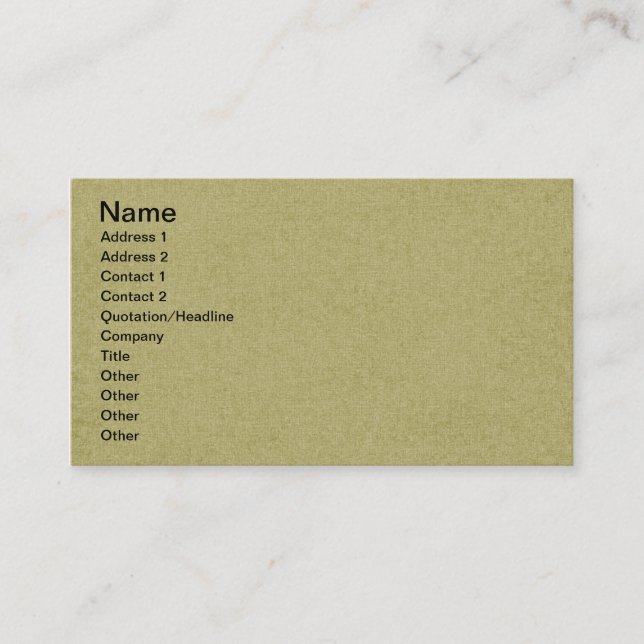 SOLID08 SOLID TAN GREENISH NEUTRAL COLOR TEMPLATE VISITENKARTE (Vorderseite)