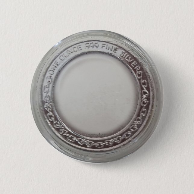 Solid .999+ Blank Silver Round Ounce Button (Vorderseite)