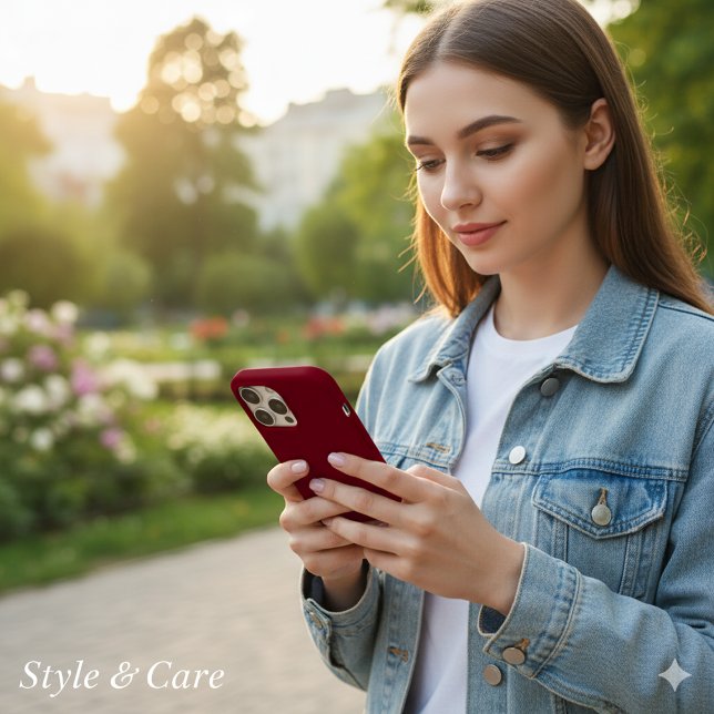 Solid Aesthetic Maroon Color Case-Mate iPhone Hülle (Solid Aesthetic Maroon Color Case-Mate iPhone Case)