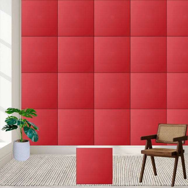 Solid Alizarin Crimson Keramik Tile Fliese (Solid Alizarin Crimson Ceramic Tile)