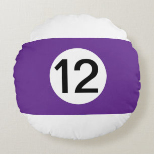 Solid and Stripe Billiard Balls #12 Sammeln alle 1 Rundes Kissen