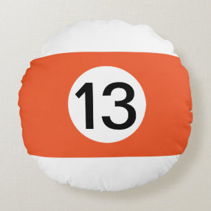 Solid and Stripe Billiard Balls #13 Sammeln alle 1 Rundes Kissen