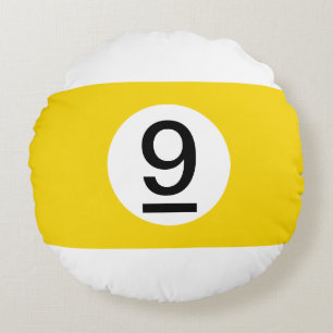 Solid and Stripe Billiard Balls #9 Sammeln alle 15 Rundes Kissen