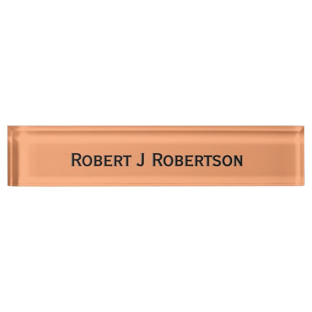 Solid Apricot Personalisiert Namensplakette (Vorderseite)