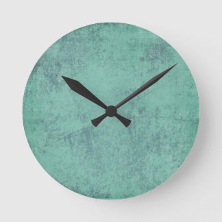 Solid_aquamarin CONCRETE SOLITE AQUAMARIN TEXTURE- Runde Wanduhr