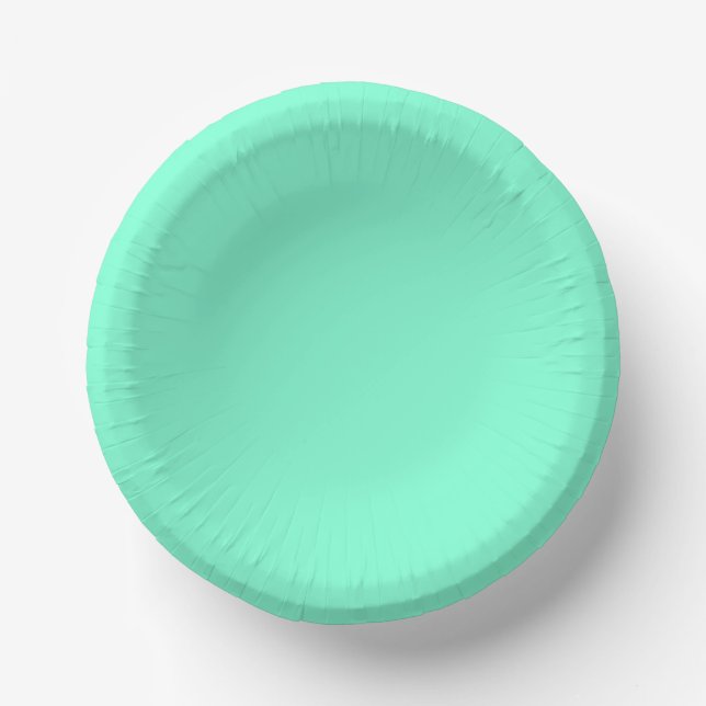 Solid Aquamarine Pappteller (Vorderseite)