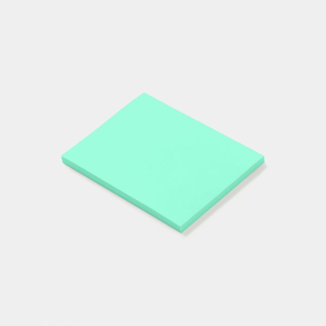 Solid Aquamarine Post-it Klebezettel (angewinkelt)