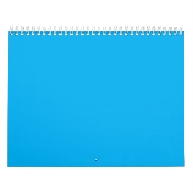 Solid Azure Blue Background – Minimalist Template Kalender (Titelbild)