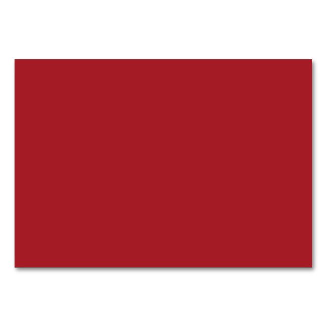 Solid Barcelona Red Mica Farbe Tischnummer (Vorderseite)