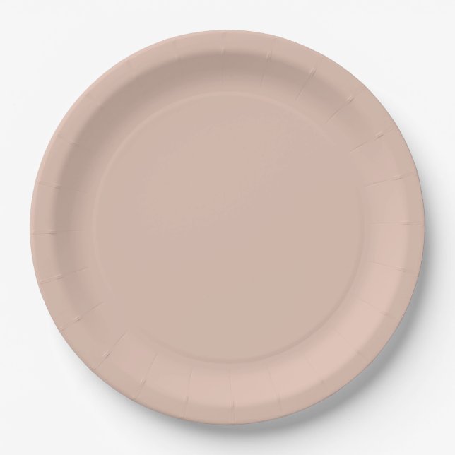 Solid Beige Pappteller (Vorderseite)