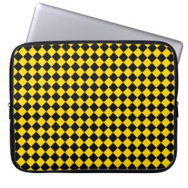 Solid Black and Gold Chevron Pattern Laptopschutzhülle