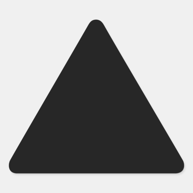 Solid Black Dreieckiger Aufkleber (Vorderseite)