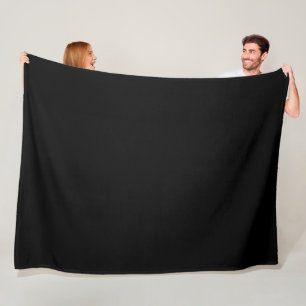 Solid Black Fleecedecke
