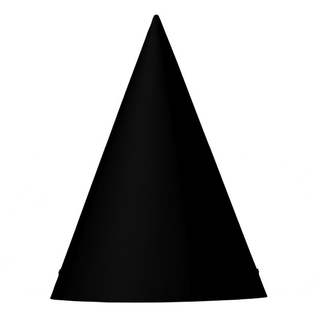 Solid Black Party Hat Partyhütchen (Vorderseite)