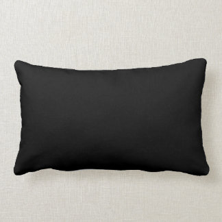 Solid Black Pillow Rectangle Pillow Lendenkissen