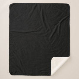 Solid Black Sherpa Blanket für ultimativen Komfort Sherpadecke