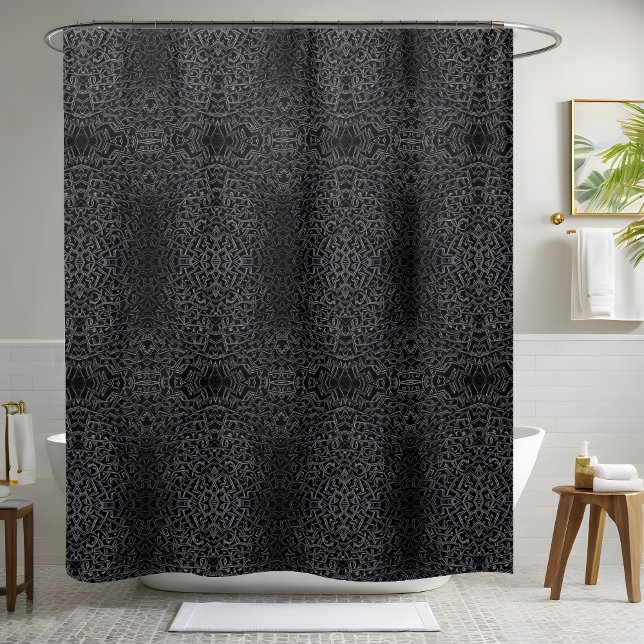 Solid Black Shower Vorhang Art 2 (Von Creator hochgeladen)