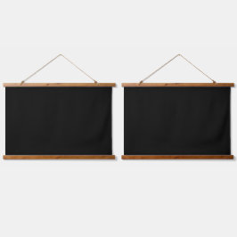 Solid Black WFH Hintergrundbild Hintergrund Zwei Wandteppich Mit Holzrahmen