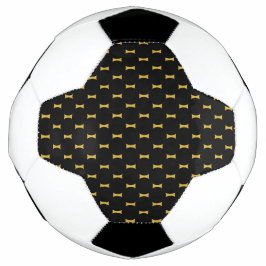 Solid Black with Metallic Gold Mark Style Fußball