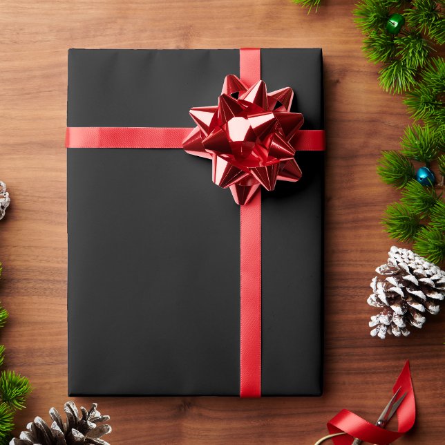 Solid Black Wrapping Paper Geschenkpapier (Von Creator hochgeladen)