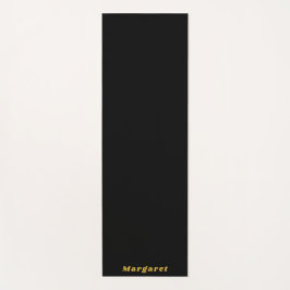 Solid Black Yoga Mat mit Ihrem Namen in Style Yogamatte