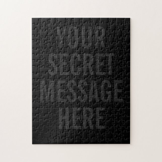Solid Black Your Secret Message | Jigsaw Puzzle (Vertikal)