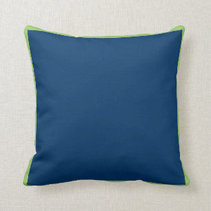 Solid Blau mit grünem Kissen