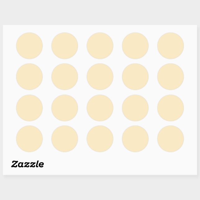 Solid blonde beige runder aufkleber (Blatt)