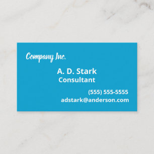 Solid Blue Business Cards Visitenkarte