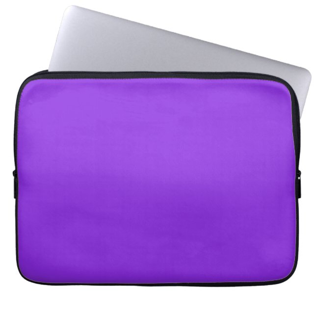 Solid Blue Lila Minimalistisch Schlicht Laptopschutzhülle (Vorderseite)