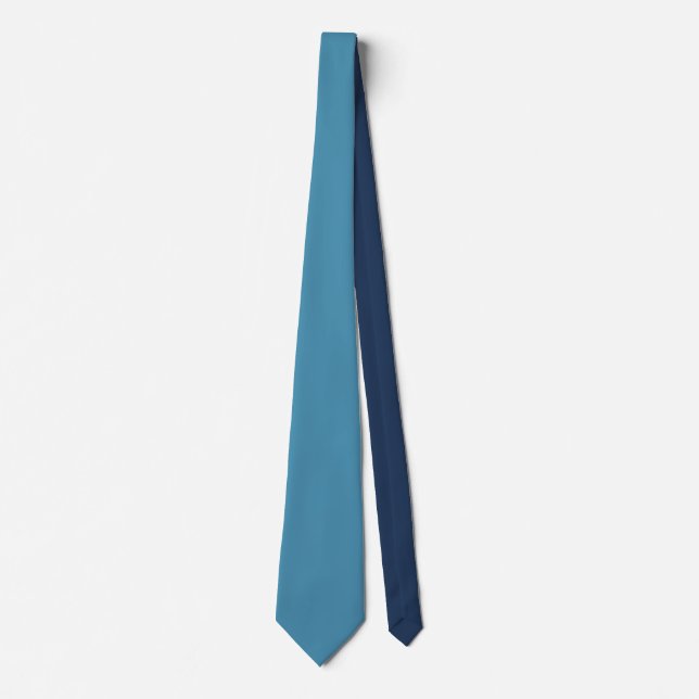 Solid Blue Pastel Tone Minimalistisch Beruflich Krawatte (Vorderseite)