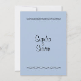 Solid Blue Wedding Einladung