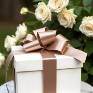 Solid Boho Brown Color 9C7F74 Satin Ribbon Satinband