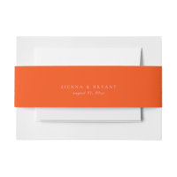Solid Bright Orange Color Wedding