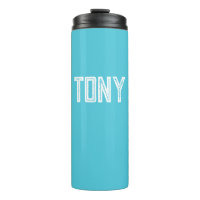 Solid Bright Sky Blue Individuelle Name Monogram