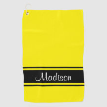 Solid Bright Yellow Black Stripes Script-Name