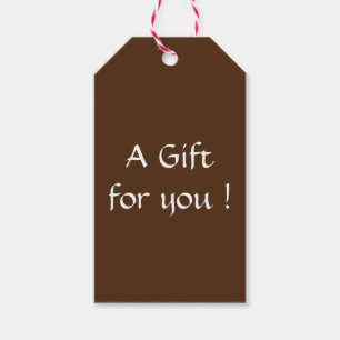 Solid Brown Gift Tags Geschenkanhänger