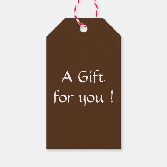 Solid Brown Gift Tags Geschenkanhänger (Vorderseite)