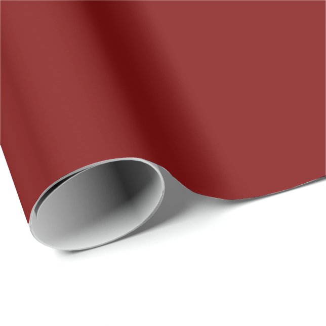 Solid Burgundy Red Colored Wrapping Paper Geschenkpapier (Rolleneckpunkt)