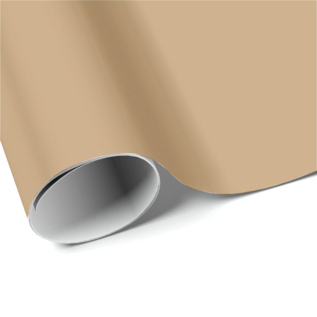 Solid Camel Brown Geschenkpapier (Rolleneckpunkt)