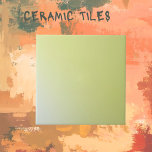 Solid Celery Green Ombre Keramik Tile Fliese<br><div class="desc">Solide Sellerie grün ombre Keramik Fliesen. Ein Mix und eine passende Kachel,  um sich mit unseren dekorativen Blumenziegel mit blauen,  lila Stiefmütterchen zu verbinden. Entspricht der Kunstarbeit der Leinwand. Auch mit schlichtem grünem Hintergrund fliesen. Wir verfügen über eine große Auswahl an dekorativen Fliesen sowie solide passende Fliesen.</div>
