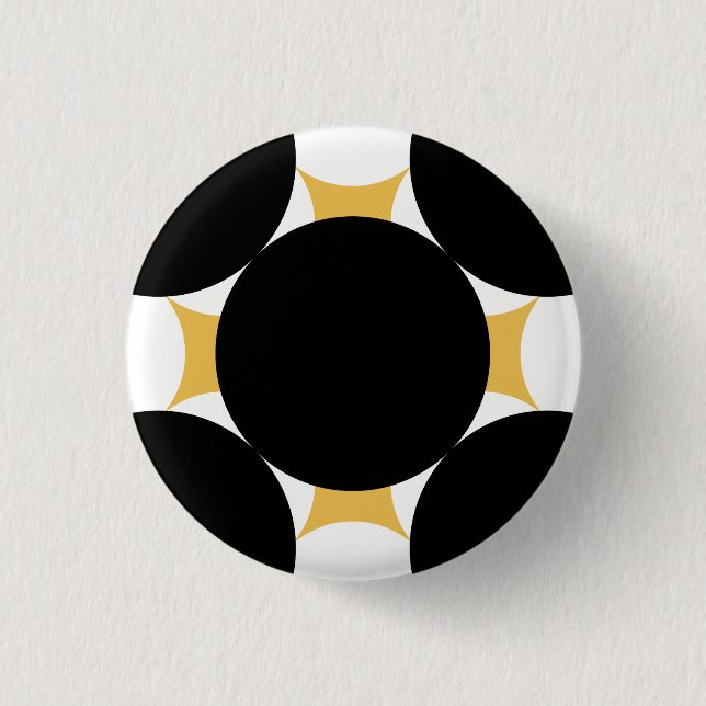 Solid Circle Cross von Kenneth Yoncich Button (Vorderseite)