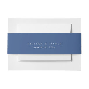 Solid Classic Blue Wedding Einladungsbanderole