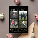 Solid Clean Collage FOIL Weihnachtsfotokarte Folien Feiertagskarte<br><div class="desc">Feiern Sie die Saison mit dieser modernen und stilvollen Karte von Berry Berry Sweet. Besuchen Sie berryberrysweet.com für stilvolle Schreibwaren und personalisierte Geschenke!</div>