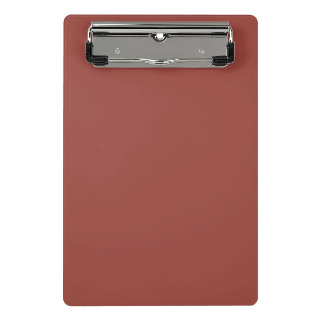 Solid Cognac Farbe Minimalistisch Schlicht Mini Klemmbrett (Vorderseite)
