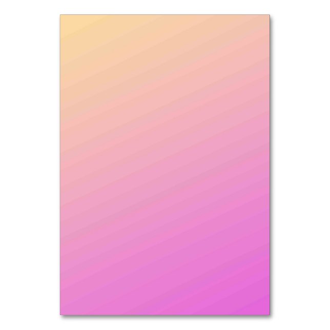 Solid Color American Tischnummer Card (Vorderseite)