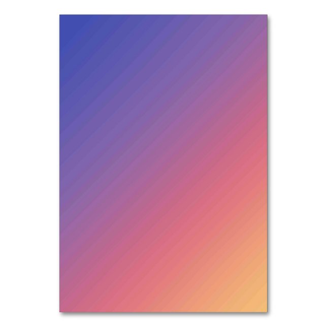 Solid Color American Tischnummer Card (Vorderseite)