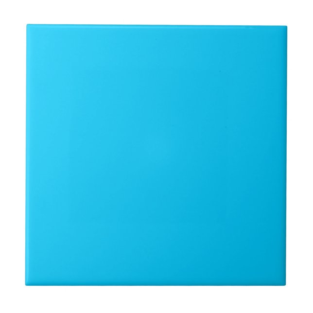 Solid Color Aqua Blue Fliese (Vorderseite)