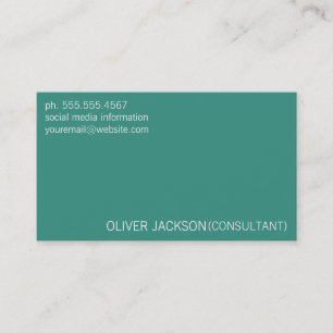Solid Color Beruflich Visitenkarte